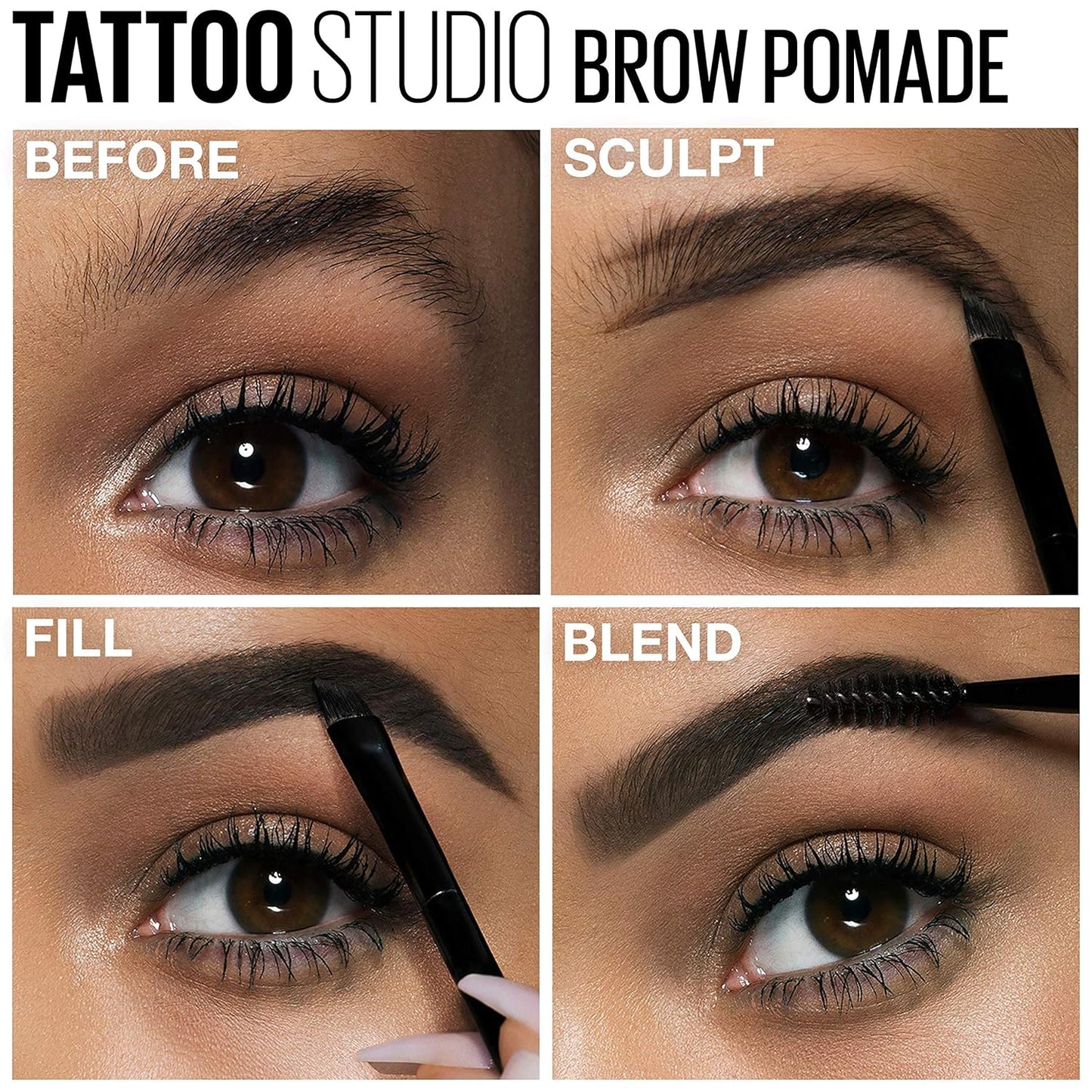 Tattoostudio Brow Pomade Long Lasting, Buildable, Eyebrow Makeup, Soft Brown, 1 Count