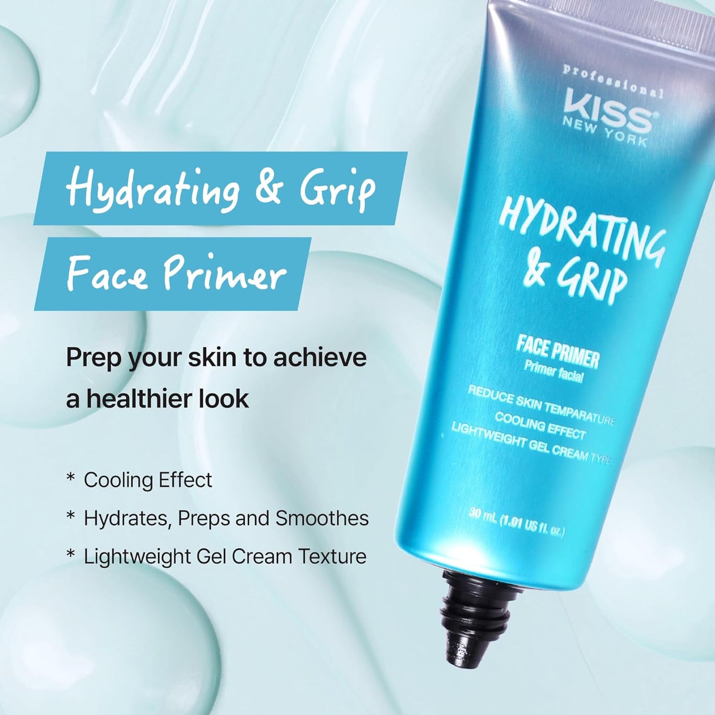 Professional Face Primer Hydrating & Grip, Long-Lasting All-Day Makeup, Skin Moisturizing, Improve Skin Elasticity, Lightweight Facial Gel Cream, Made in Korea