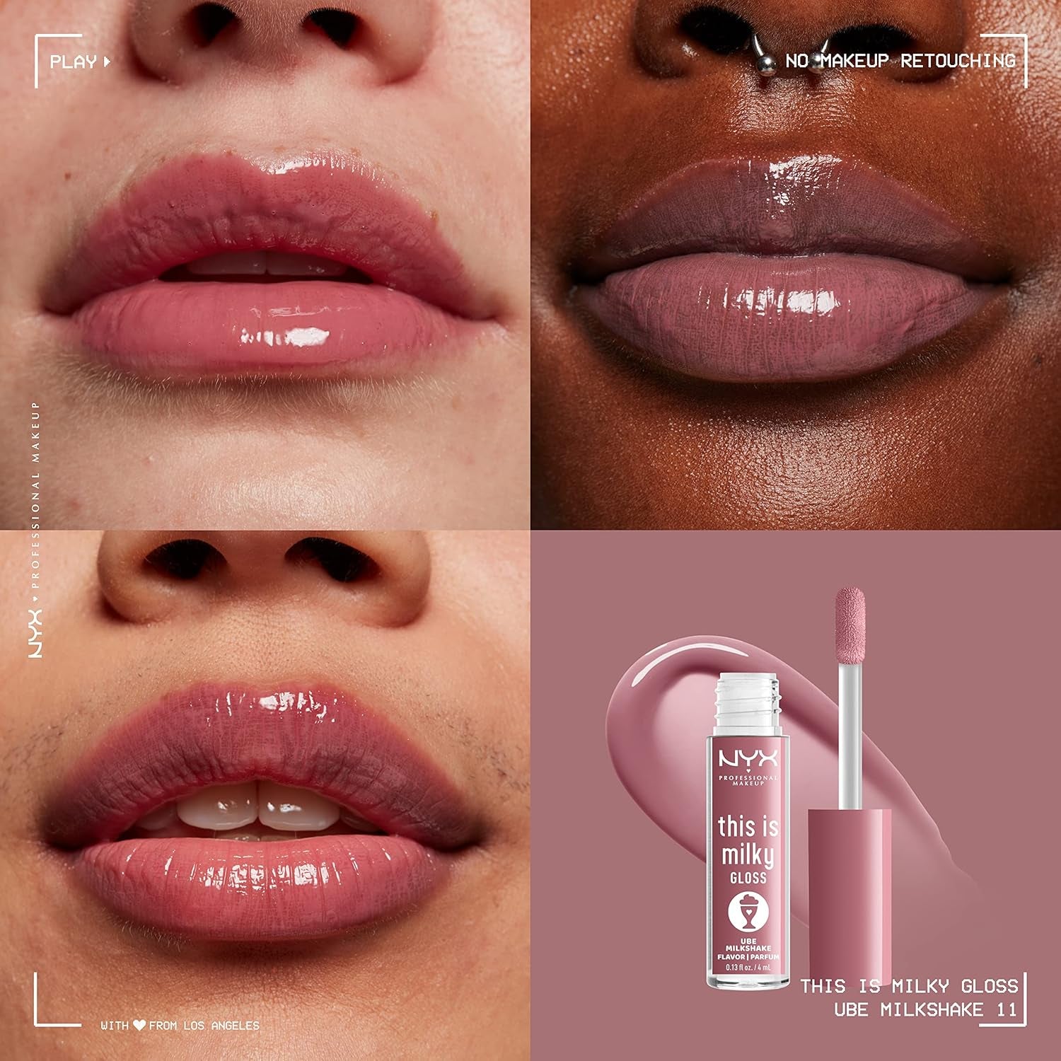 This Is Milky Gloss, Lip Gloss with 12 Hour Hydration, Vegan - Ube Milkshake (Mauve Purple)