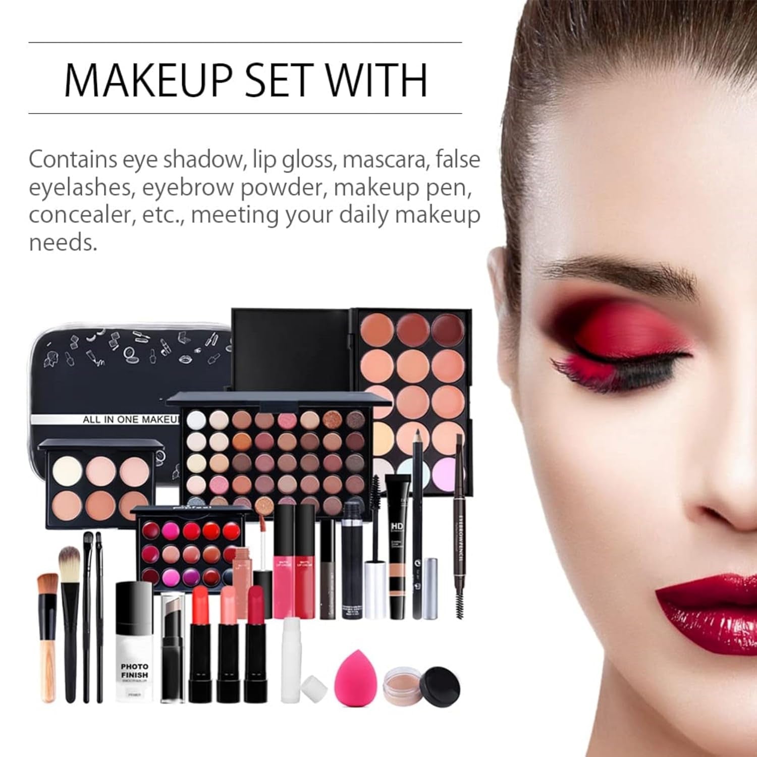 All in One Makeup Kit 24PCS Makeup Kit for Women Full Kit Multi-Purpose Makeup Set for Beginners or Pros (KIT003)