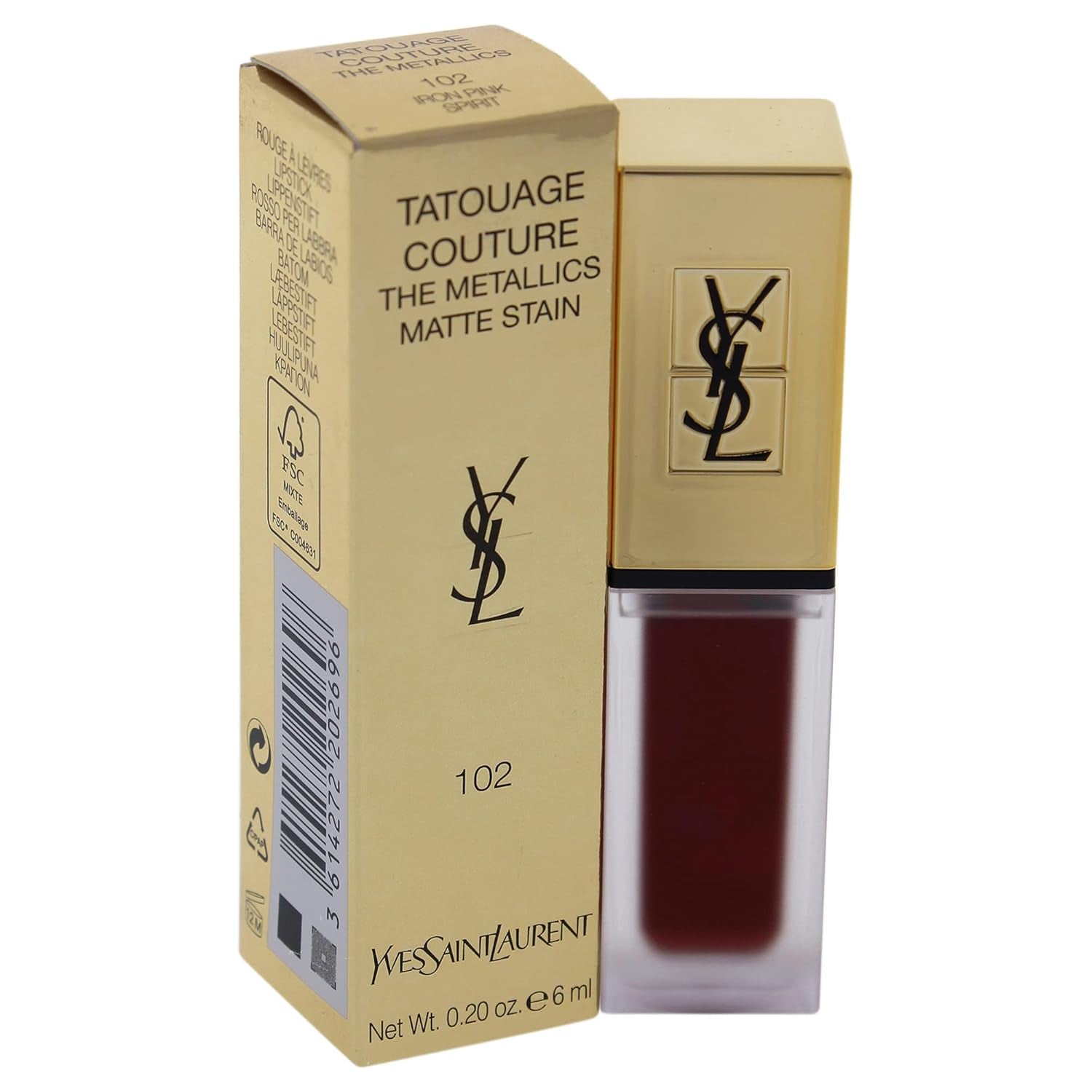 Tatouage Couture the Metallics Lip Gloss - 102 Iron Pink Spi Women Lip Gloss 0.2 Oz